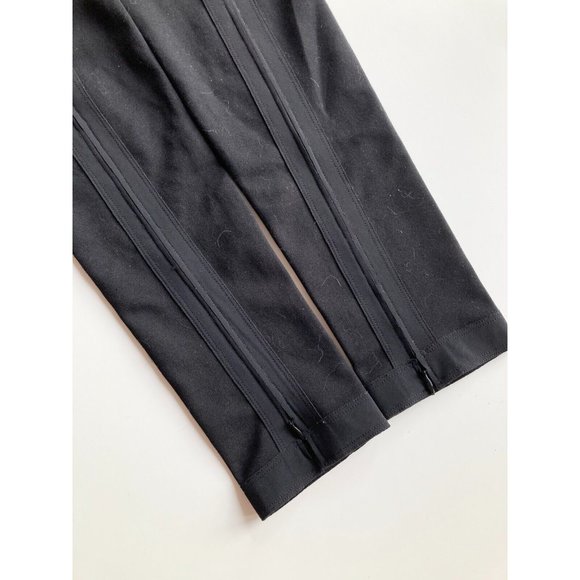 MARIE SAINT PIERRE Black Ponte Knit High Rise Ankle Zip Leggings, Size 1 / S - Picture 8 of 14